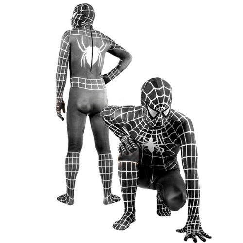 Full Body Zentai Suits Adult Black Spiderman Costume